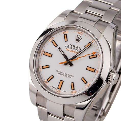 rolex milgauss white face.